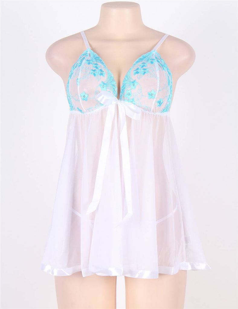 Sexy Egypt Sheer Lace Open Back Babydoll Dress