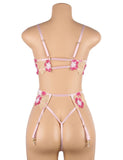 Floral Embroidery Underwire Garter Lingerie Egypt Set