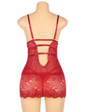 Sexy Lace Tight Adjustable Shoulder Straps Black & Red Babydoll Egypt