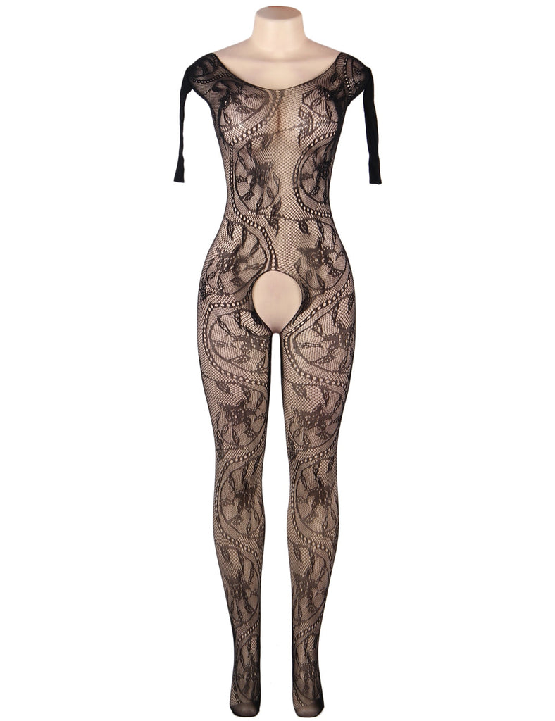 Fishnet & Lace Crotchless Floral Bodystockings Egypt