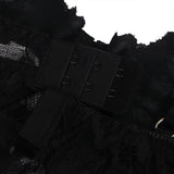 New Pink & Black Floral Lace Adjustable Strap Underwire Bra Set