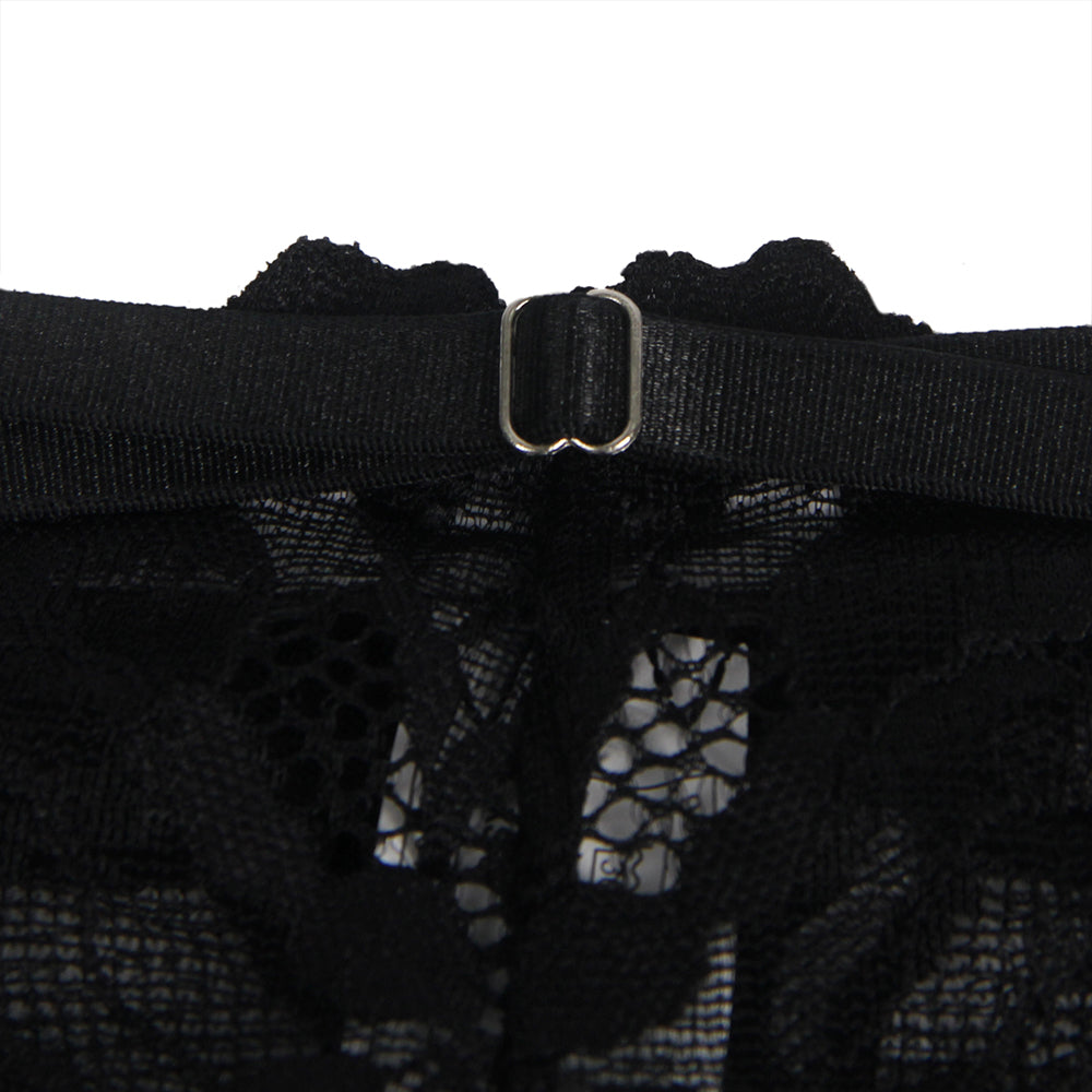 Egypt Floral Lace Adjustable Strap Underwire Bra Set