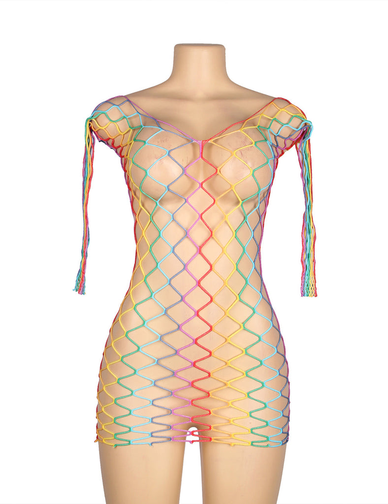 Colorful Long Sleeve Fishnet Bodystocking Egypt
