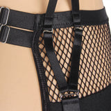 New Black Mesh Bra Top Zipper Front Backless Dress Sexy Costume