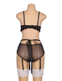 White Lace Sexy Garter Belt Maid Costume Egypt with Leg Ring