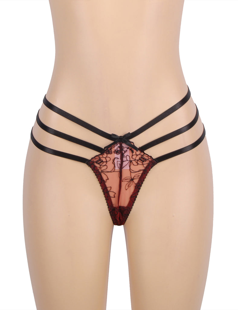 Sexy Mesh Adjustable Shoulder Straps Light Red Babydoll