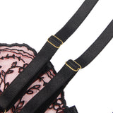 Sexy Mesh Adjustable Shoulder Straps Light Red Babydoll