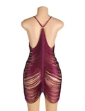 Plus Size Tassel Hollow Sexy Beach Babydoll