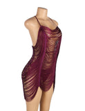 Plus Size Tassel Hollow Sexy Beach Babydoll