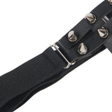 Leather Adjustable Stud Punk Leg Loop Garter Clip