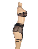 Mesh Underwire Garter Lingerie Egypt Set (