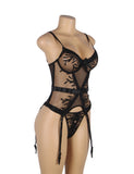 Elegant Embroidery Garter Lingerie Egypt With Long Row Of Back Buckles