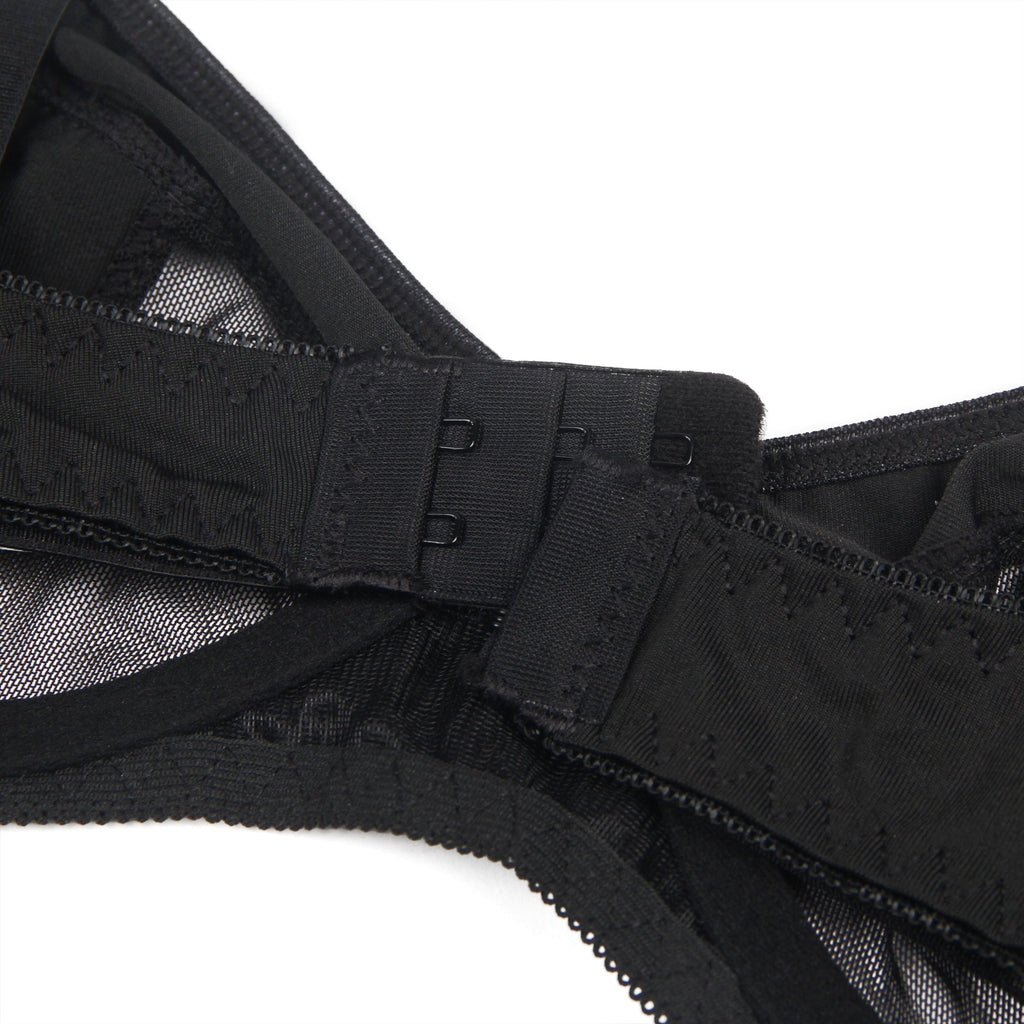 Black Mesh Underwire Garter Lingerie Egypt Set