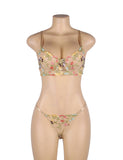 Floral Embroidery Underwire Lingerie Egypt Set