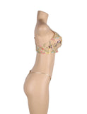 Floral Embroidery Underwire Lingerie Set
