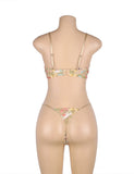 New Floral Embroidery Underwire Lingerie Set