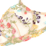 New Floral Embroidery Underwire Lingerie Set