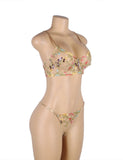 Floral Embroidery Underwire Lingerie Egypt Set