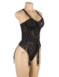 Black & white Mesh Chain Bodysuit
