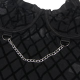 Black & white Mesh Chain Bodysuit