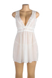 Deep V-neck Mesh Sexy Babydoll