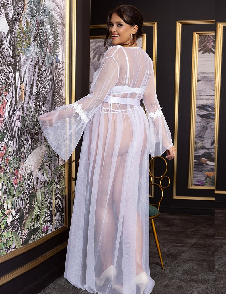 Hot Sale In Stock Feather Lingerie with Long Sleeves