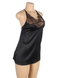 Sexy High-end Satin Lace Stitching Open Back Ladies Babydoll Egypt
