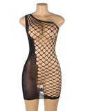 Black Sexy Sparkle Glitter Rhinestone Fishnet Hollow Bodystocking Egypt