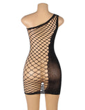 Black Sexy Sparkle Glitter Rhinestone Fishnet Hollow Bodystocking Egypt