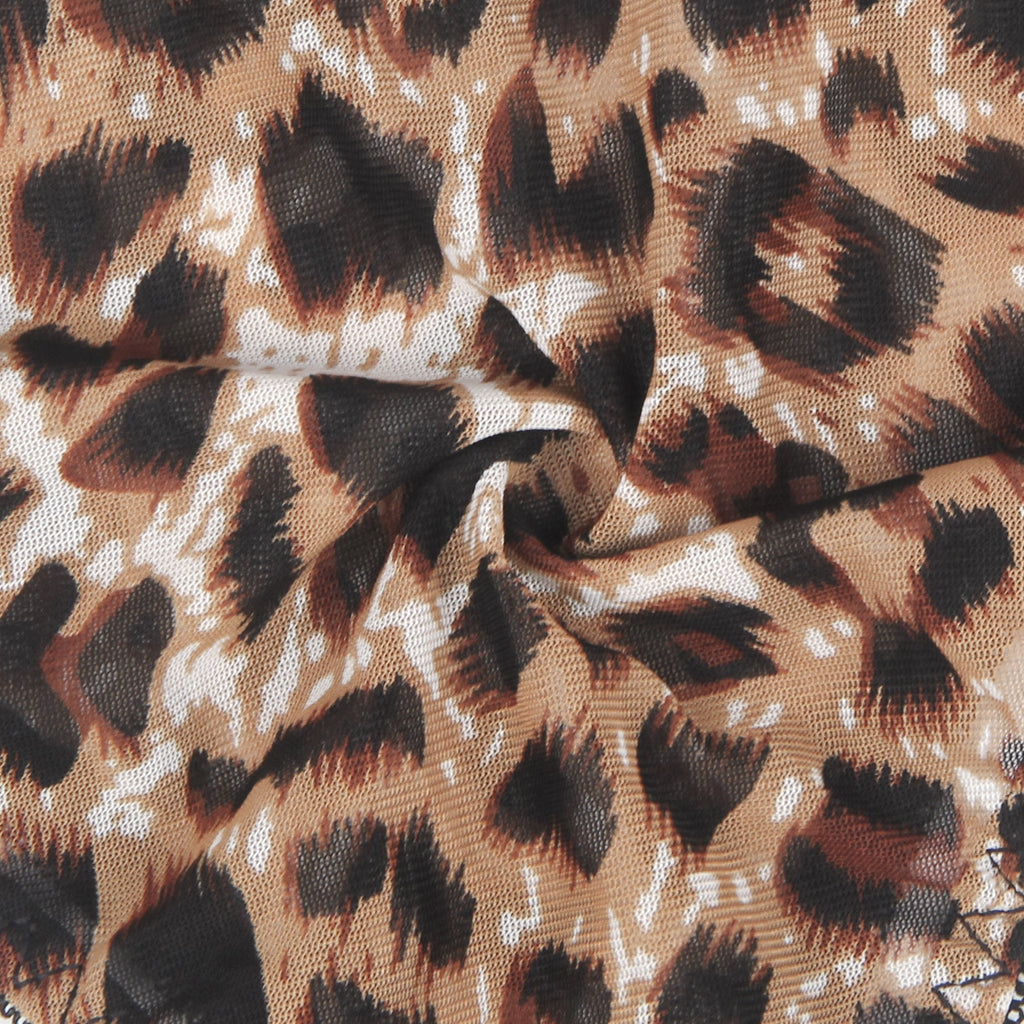 Sexy Leopard Print Strappy Bondage Bodysuit Egypt