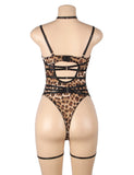 Sexy Leopard Print Strappy Bondage Bodysuit Egypt