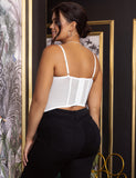 White 9 Bones Sexy Lace Suspender Corset Egypt Bra Top