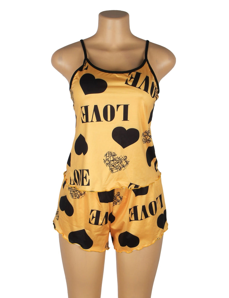 Leopard Print Suspender Home Wear Pajama Set