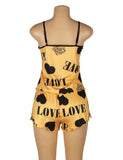Leopard Print Suspender Home Wear Pajama Set