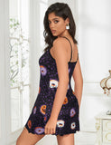 Print Suspender Home Wear Pajama