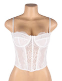 White 9 Bones Sexy Lace Suspender Corset Egypt Bra Top
