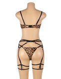 Sexy Leopard Print Bondage Bra Set Egypt