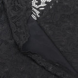 Farawlaya  Brushed Lace Long Sleeve Bodysuit