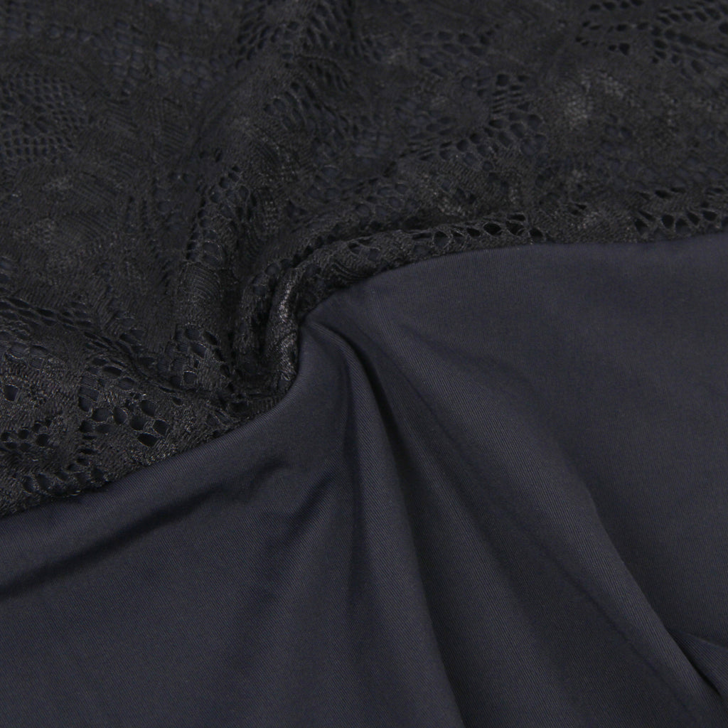 Farawlaya  Brushed Lace Long Sleeve Bodysuit
