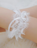 Black Eyelash Lace Bow Leg Rings