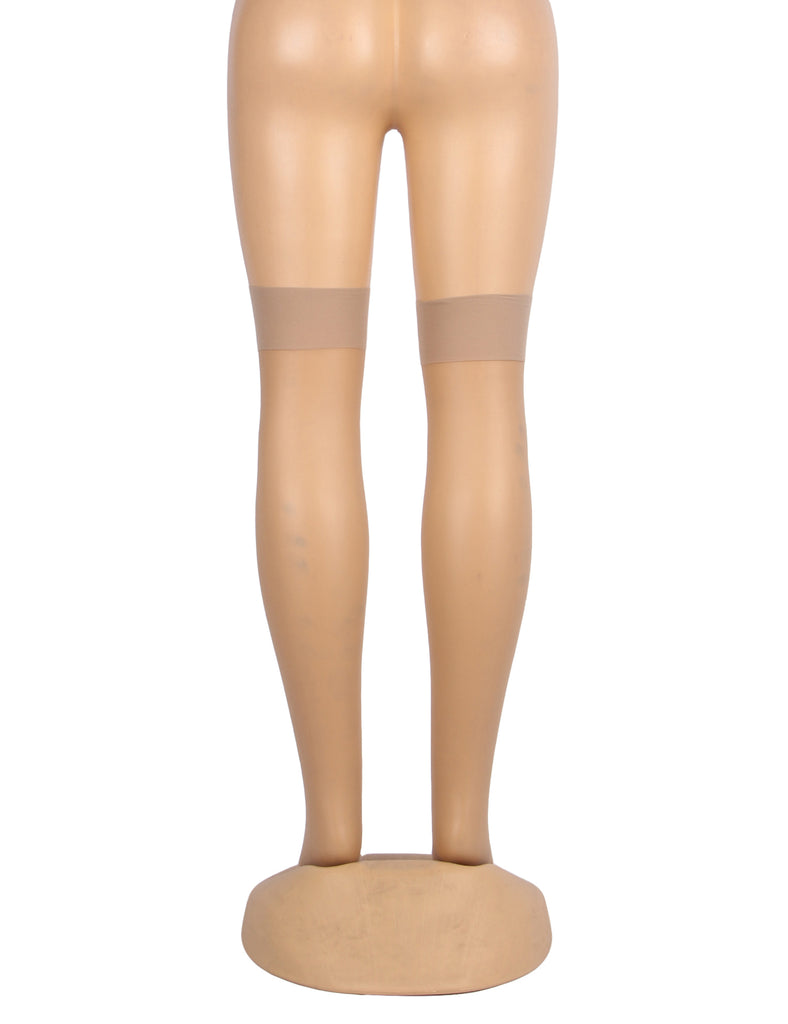 Nude & Black & White wide Brimmed Ribbed Stockings