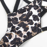 Sexy Leopard Egypt Print strappy Bra Set