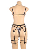 Sexy Leopard Egypt Print strappy Bra Set