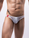 Black & White& Pink Breathable Mesh Sexy Men's Brief