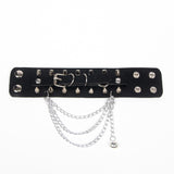 Black PU Punk Gothic Rivet Bracelet