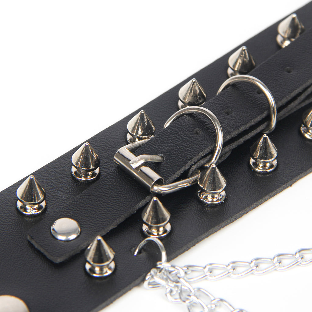 Black PU Punk Gothic Rivet Bracelet