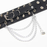 Black PU Punk Gothic Rivet Bracelet