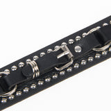 Black PU Punk Gothic Rivet Bracelet