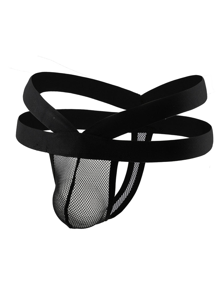 Black Sexy Mesh Breathable Men's Thong