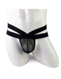 Black Sexy Mesh Breathable Men's Thong